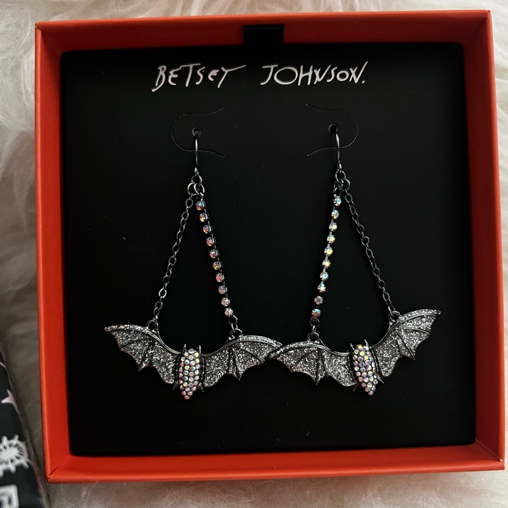 Betsey Johnson Bat earrings